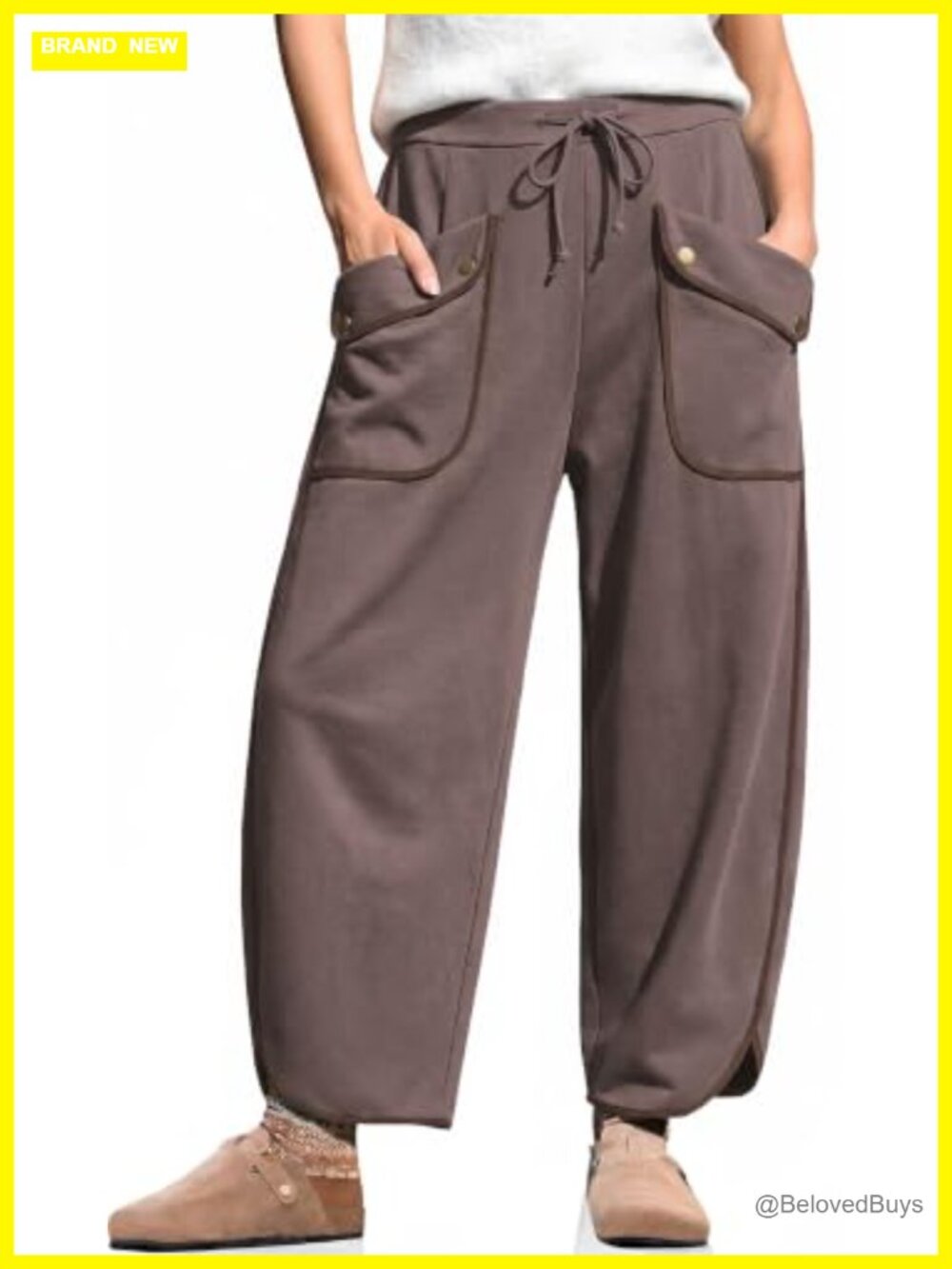 Barrel Sweatpants Women Wide Leg Drawstring Lounge Track Pants
